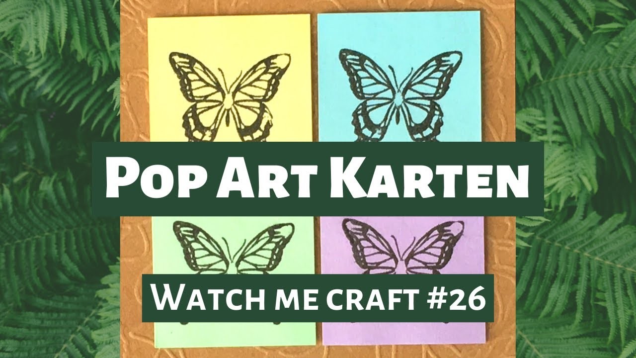 Pop Art Karten mit Action Stempel. Basteln mit Resten. Watch me craft #26