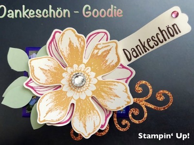 Stampin Up! Blümchen Dankeschön Goodie zum Abschied KiTa (Beautiful Bunch + unentbärliche Grüße)