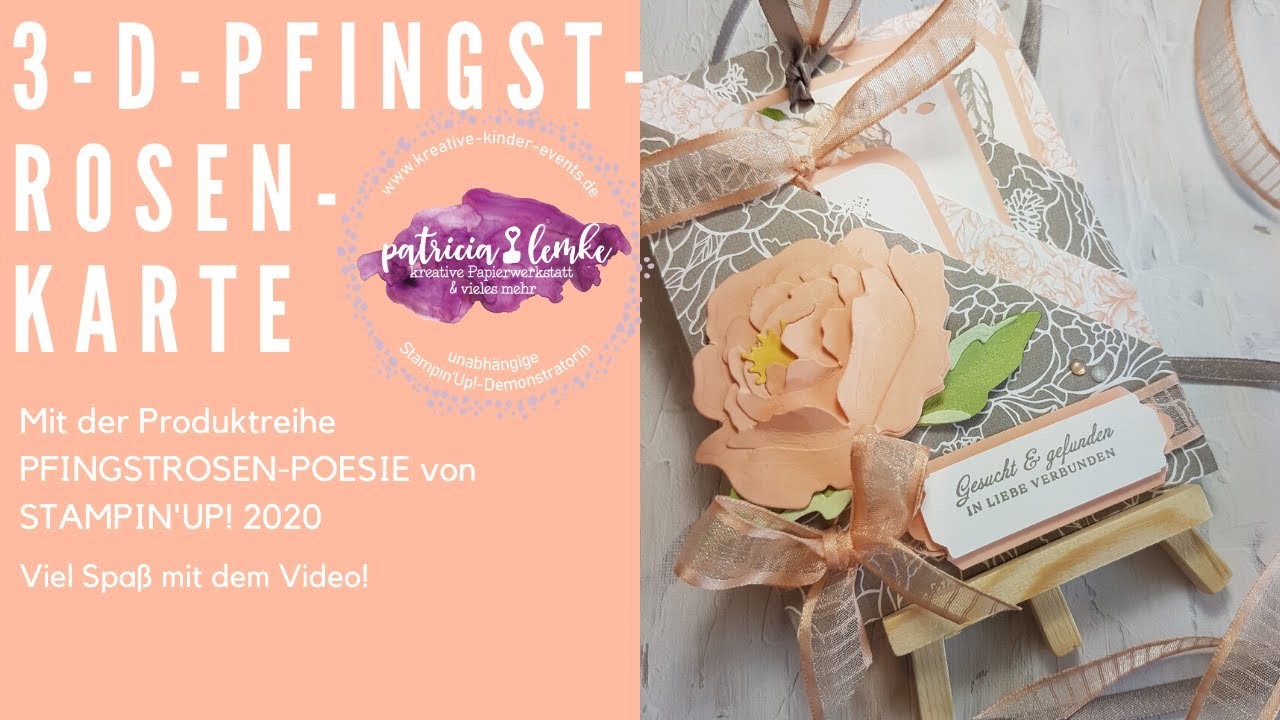 3- D-Pfingstrosen-Karte zur Hochzeit von Stampin'Up!