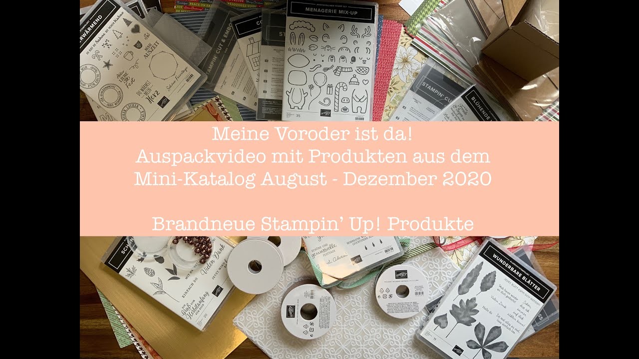 Auspackvideo | Meine Vororder aus dem Mini Katalog August bis Dezember 2020 | deutsch | Stampin' Up!