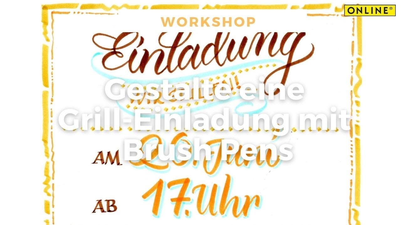 Brush Lettering-Workshop "Sommerparty" mit Andrea Wunderlich und ONLINE
