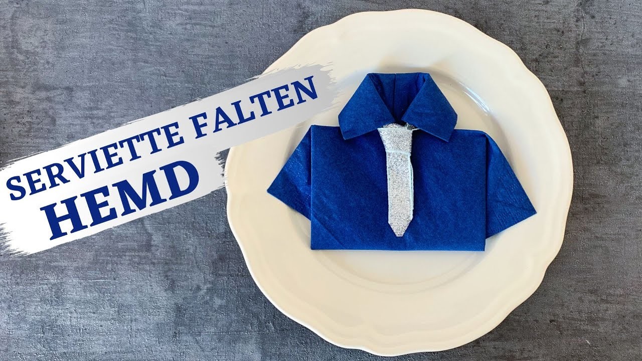DIY – Hemd aus Serviette falten | Servietten falten für Hochzeit
