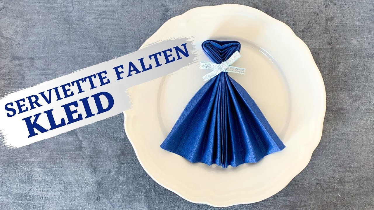 DIY – Kleid aus Serviette falten | Servietten für Hochzeit falten