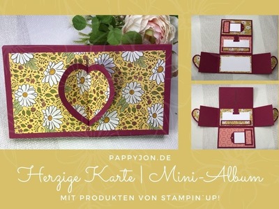 Herzige Karte. Mini-Album für jede Gelegenheit | Stampin' Up! | Pappyjon.de | Anleitung | Tutorial