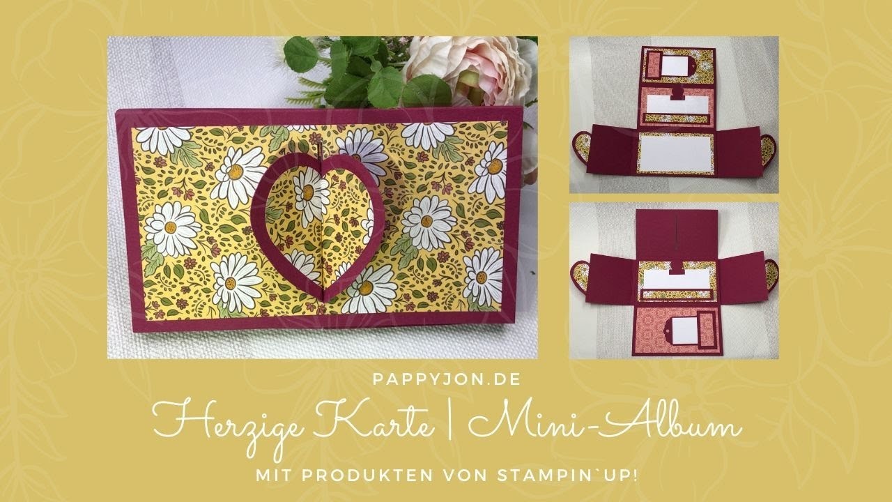 Herzige Karte. Mini-Album für jede Gelegenheit | Stampin' Up! | Pappyjon.de | Anleitung | Tutorial