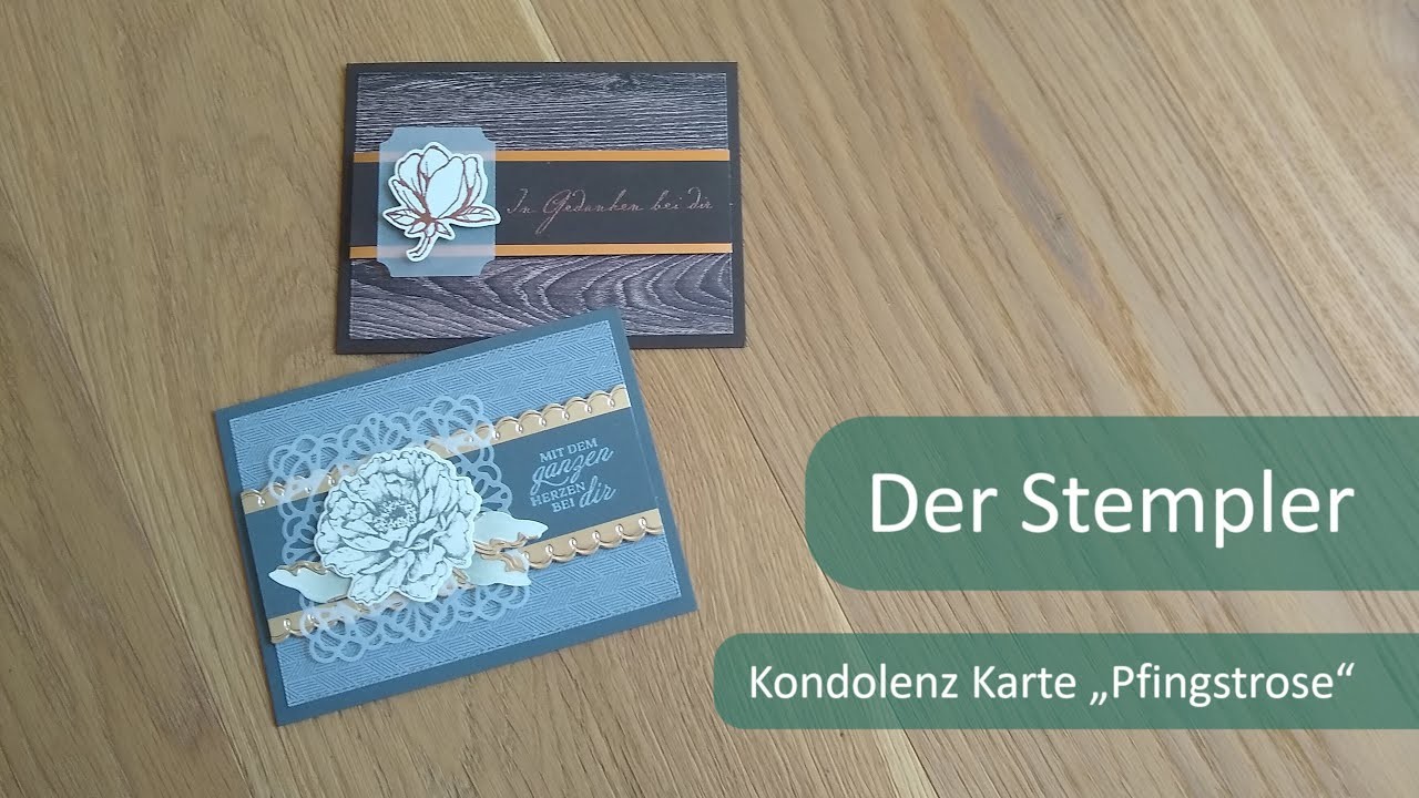 Kondolenz Karte "Pfingstrose" | Der Stempler ~ Stampin Up!