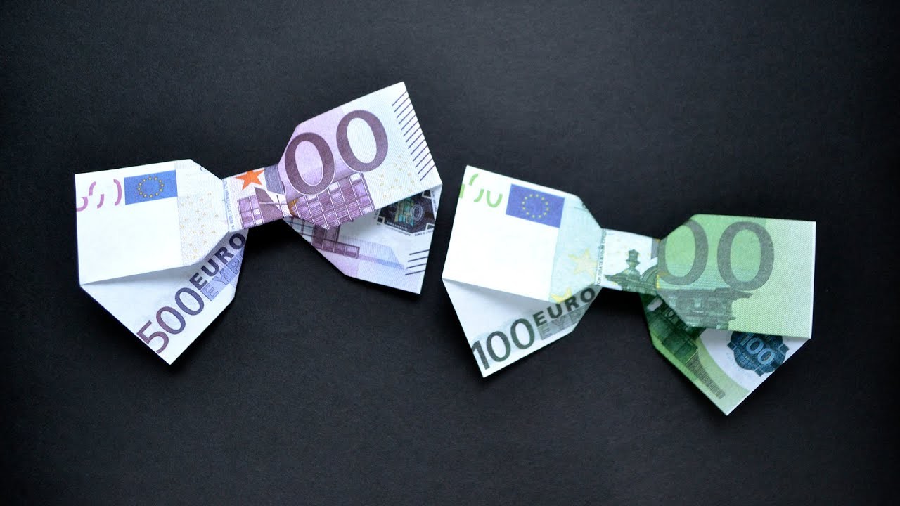 Origami SCHLEIFE Euro Geldschein GELD FALTEN | Money BOW Euro bills | Tutorial by Color Ideas