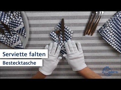 Serviette zur Bestecktasche falten