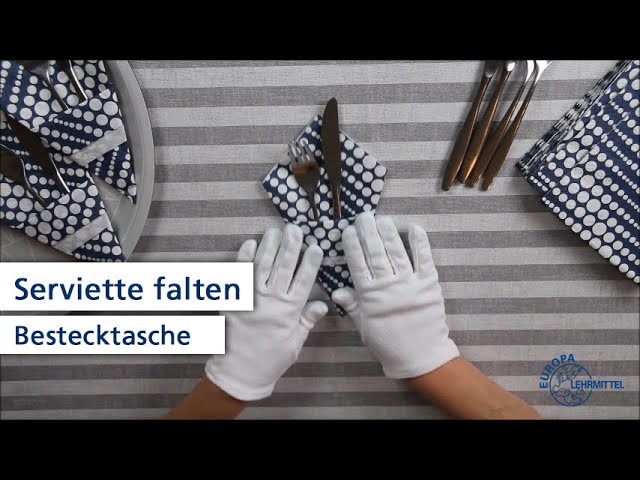 Serviette zur Bestecktasche falten