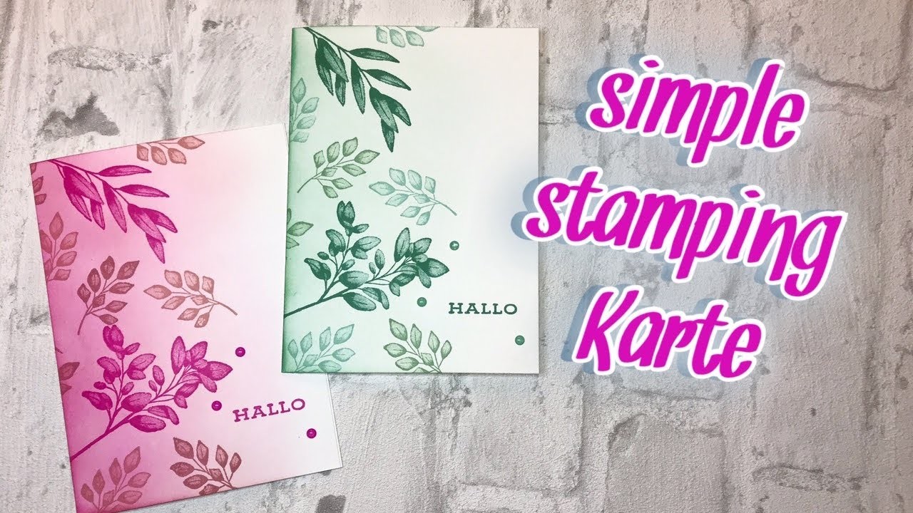 Simple stamping Karte mit Produkten von Stampin Up !