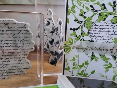 Stampin`up! Kartenidee Farbverlauf mit einem Stempelabdruck