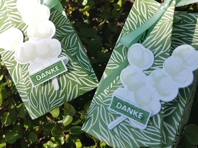 Tutorial kleine 3D Dreiecksverpackung mit Produkten von Stampin'Up