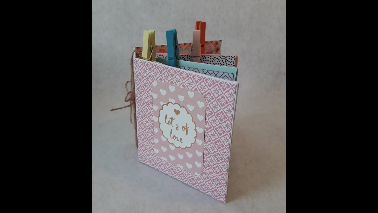 Tutorial - Mini Album aus Bilderrahmen Girlande mit Papier von Action