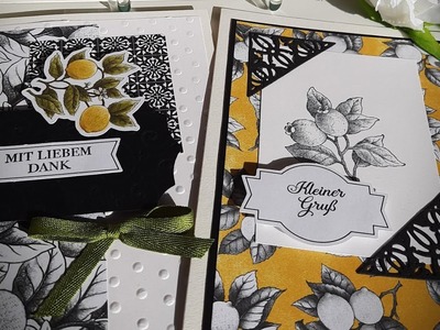 3 Karten mit einem Produktpaket von stampin up, Botanical prints, Karte basteln