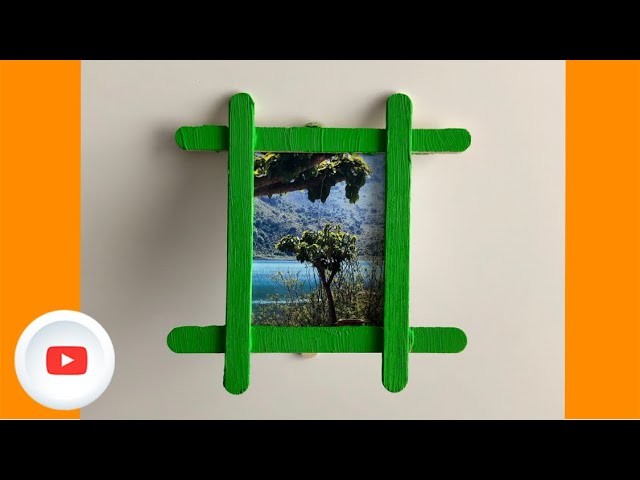 Bilderrahmen basteln aus Eisstielen - Geschenkideen zum Geburtstag ????  DIY Picture Frame