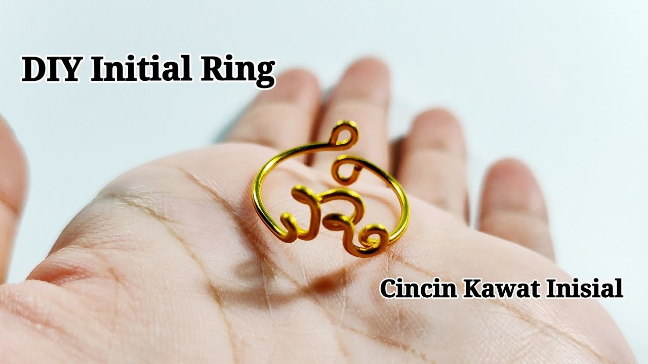 DIY Adjustable Initial Ring | Wire Initial Ring | Cincin Kawat Inisial | Cincin Inisial Handmade