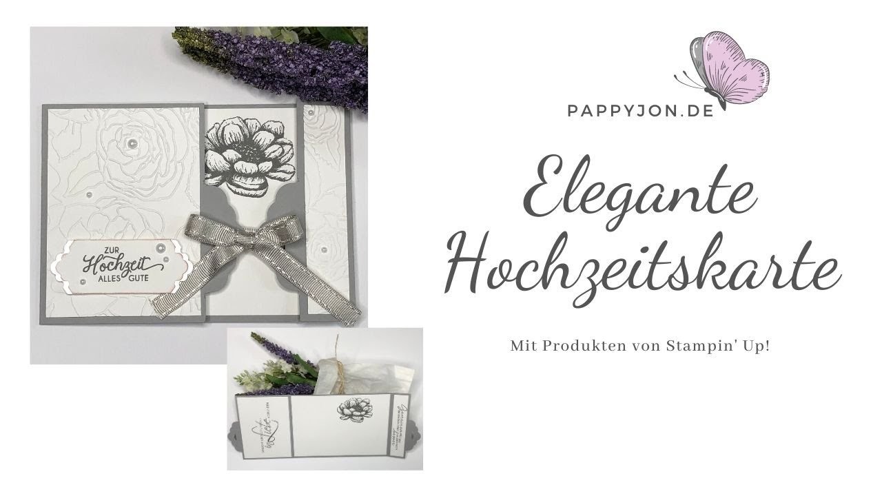 Elegante Hochzeitskarte | Stampin' Up! | Pappyjon.de | Anleitung | Tutorial | DIY | wedding card