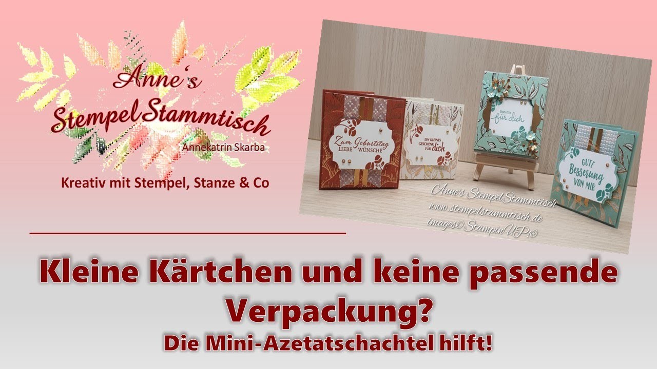 Mini-Azetatschachtel - Schnelle Verpackung für kleine Kärtchen I Stampin'UP!® I DSP Goldener Herbst