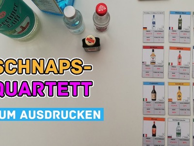 SCHNAPS-QUARTETT zum Ausdrucken | DIY, Kreativ, Trinkspiele