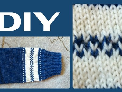 Zweifarbiges Muster für Socken im Norweger - Stil stricken • DIY  * Julebuergerfee