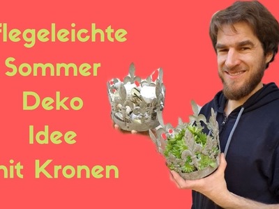 Blumendeko für den Sommer DIY Anleitung Krone dekorieren 2 verschiedenen Ideen