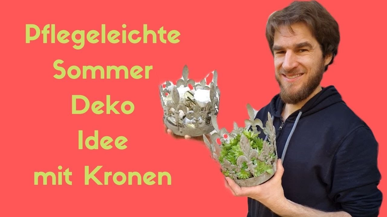Blumendeko für den Sommer DIY Anleitung Krone dekorieren 2 verschiedenen Ideen