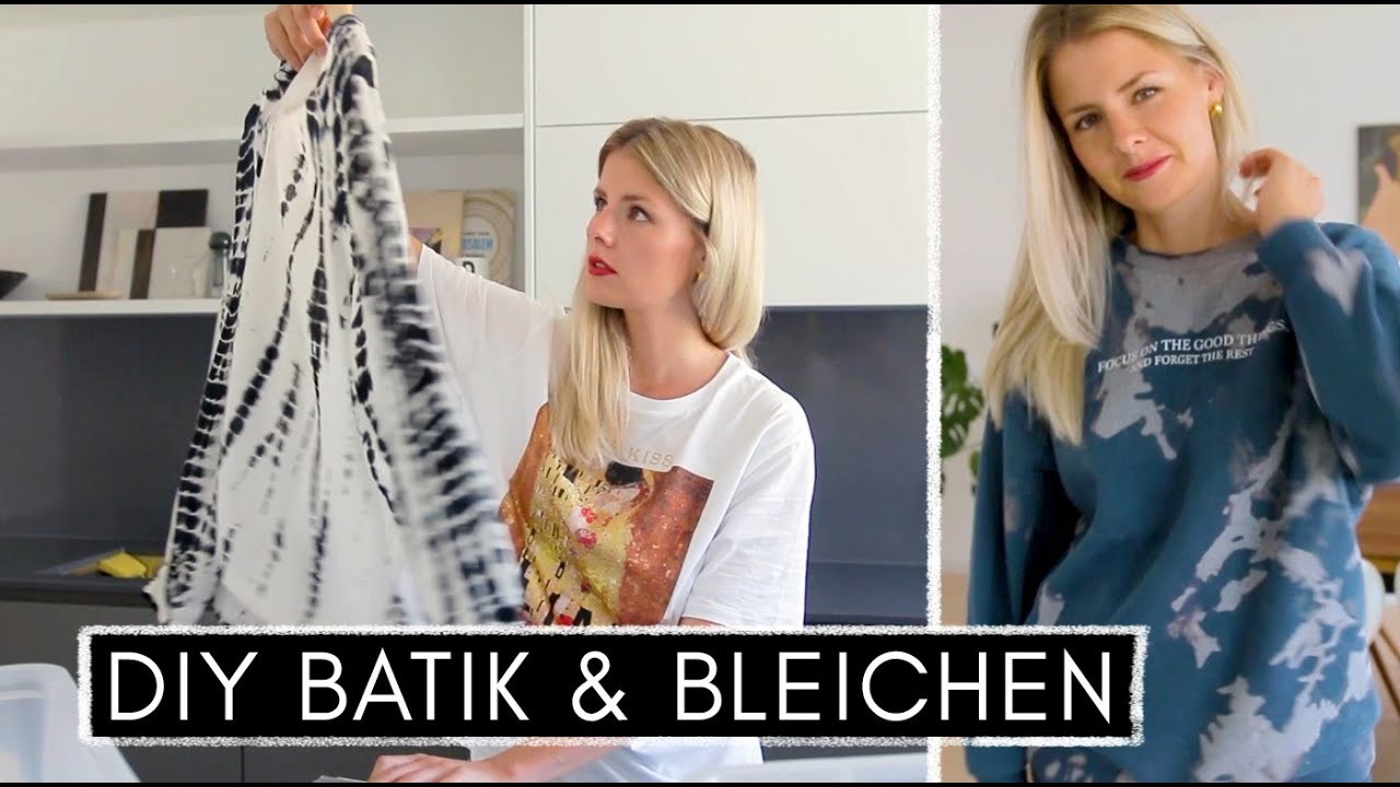 DIY Batik Shirts - 3 Techniken: Kleidung bleichen und färben - Bleach Tie Dye