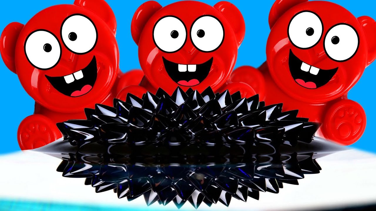 Experiment - Ferrofluid im Salzwasser mit Lucky Bär der Nervensäge