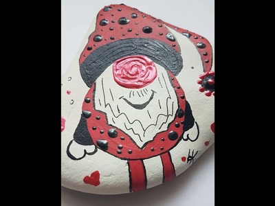 Ladybug Gnomi, SteinKunst KreativeFantasy