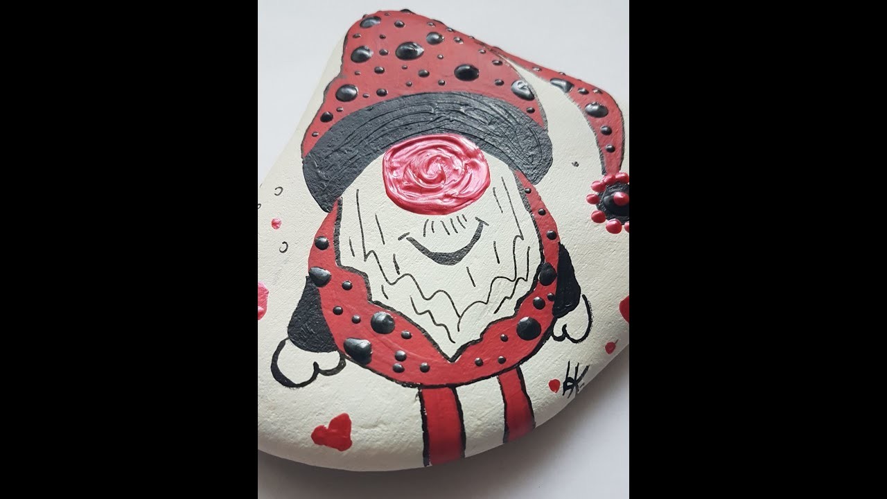 Ladybug Gnomi, SteinKunst KreativeFantasy