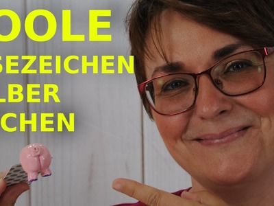 Lesezeichen selber machen aus Modelliermasse | Schweinehintern [DEUTSCH] DIY
