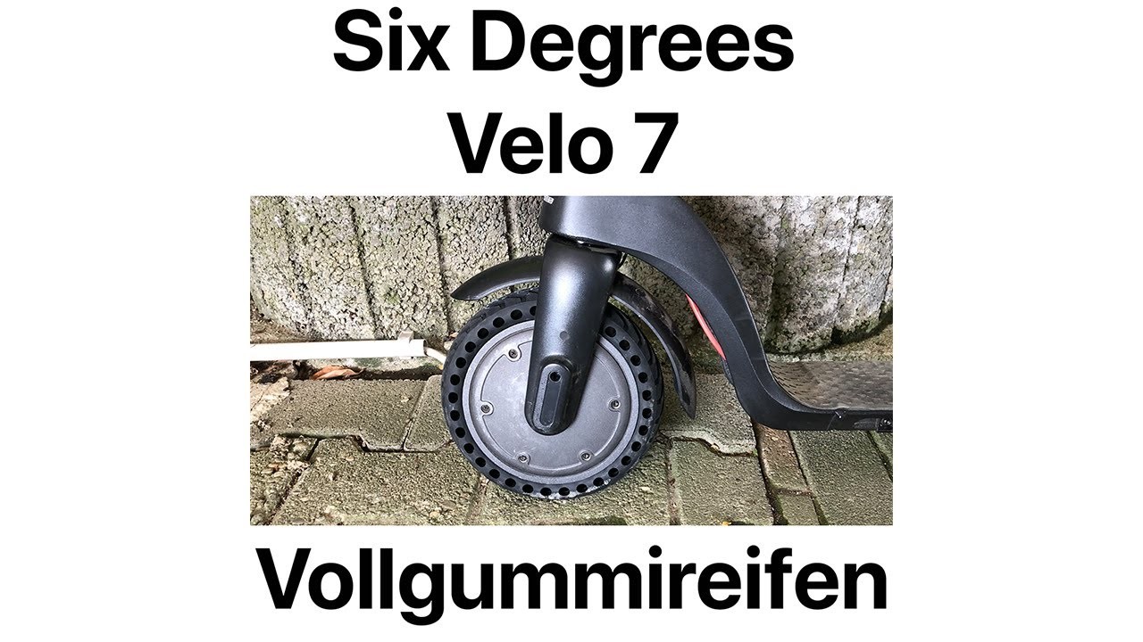 Six Degrees eScooter Velo 7 auf Vollgummireifen.Reifenschaden vorne und hinten. Ähnlich Xiaomi 365