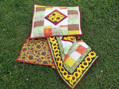 Sonnenblumen zum Geburtstag - Patchwork Quilt