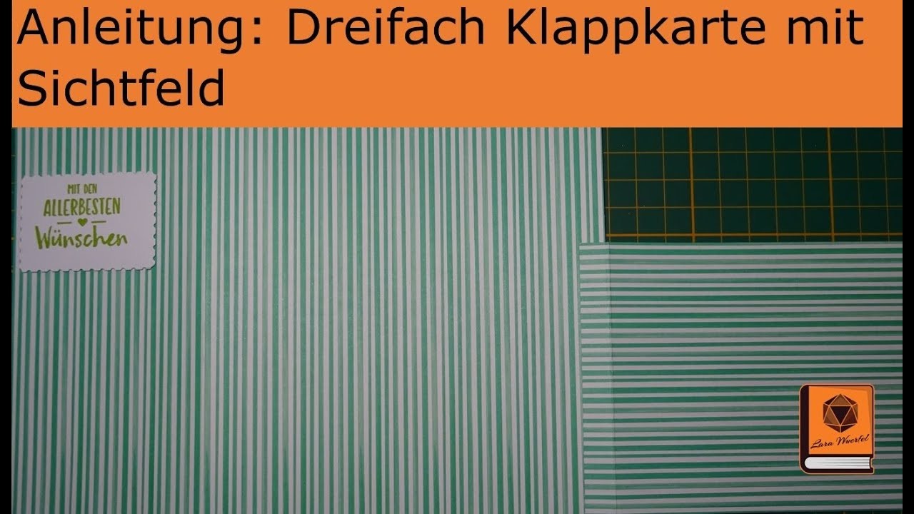 Bastel Anleitung Klappkarte in grün mit Sichtfeld mit Papier, Stempel, Stampin Up, Action & Co.