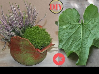 Blatt- Blumentopf [ausführlich gezeigt , DIY], Leaf flower, [shown in detail, DIY]