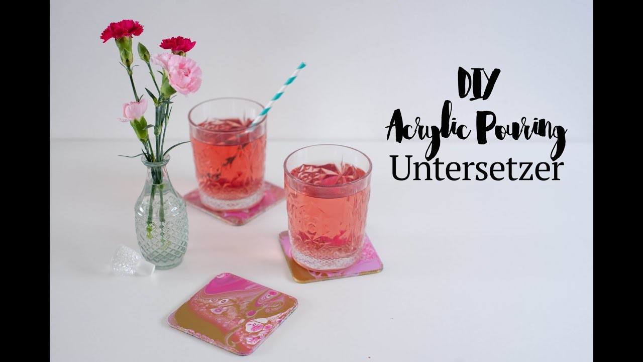 DIY Acrylic Pouring Untersetzer