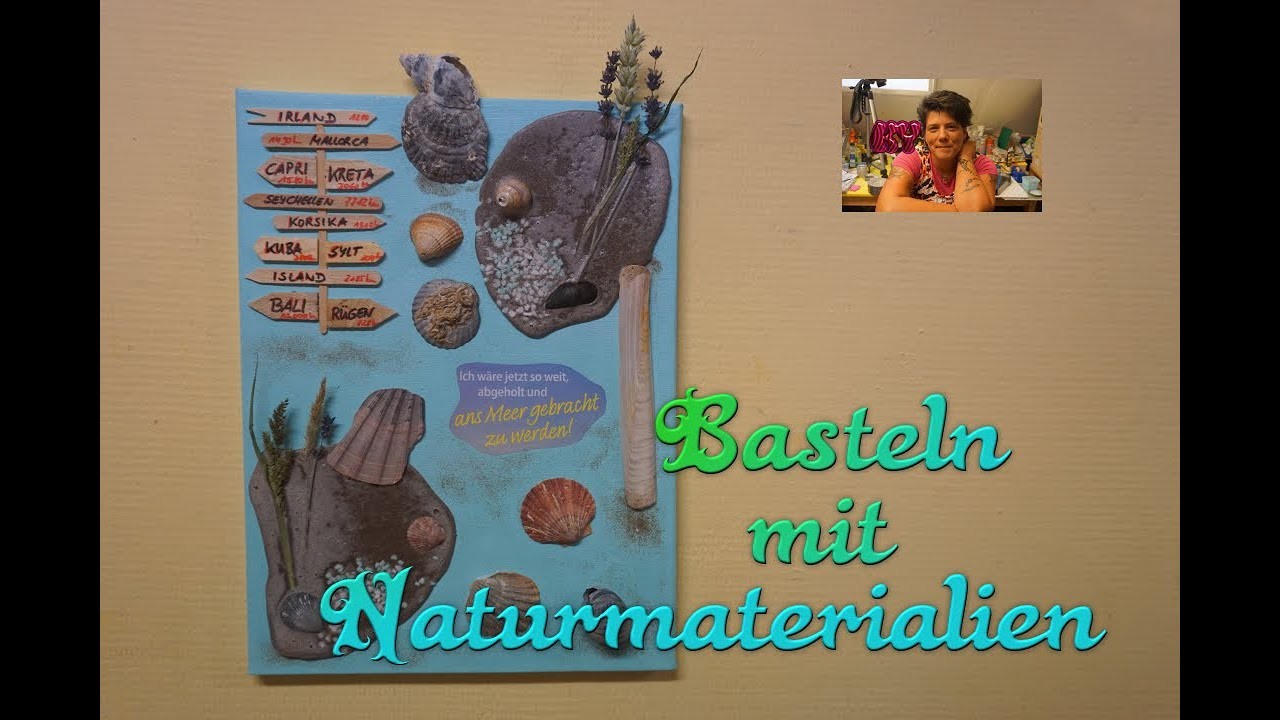 DIY| Leinwand mit Naturmaterialien basteln | Sommerleinwand | Deko |  Geschenkidee |Bastelanleitung