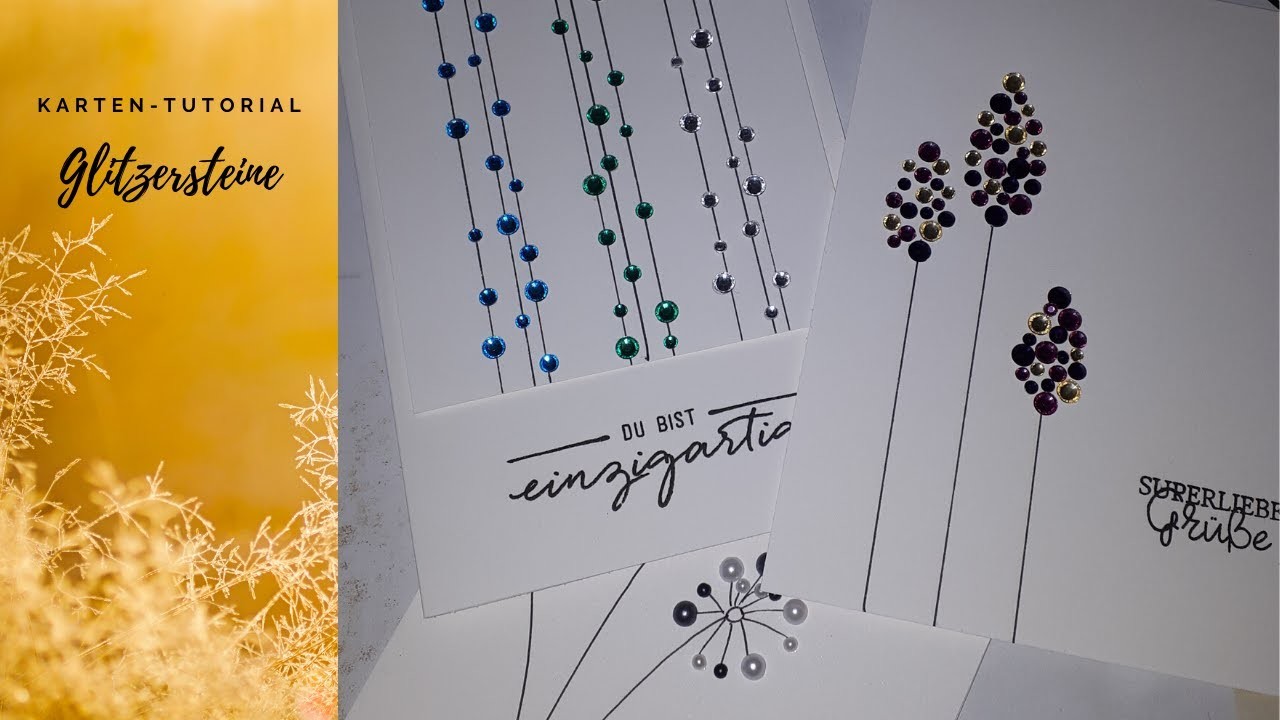 Glitzersteine - 3 Karten