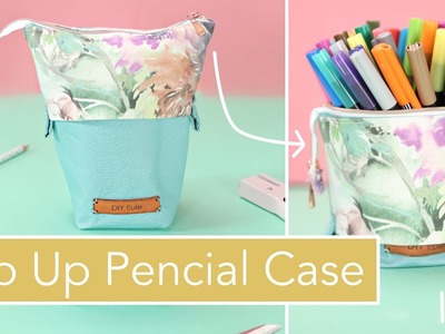 Pop Up Pencil Case. Federtasche nähen mit kostenlosem Schnittmuster