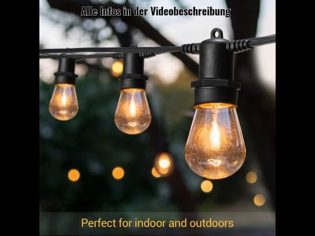 39 Meter LED Lichterkette Außen,[Neue Version]OxyLED S14 Lichterkette Wasserdicht