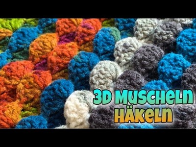 3D Muschelmuster - Häkeln | Einfaches Deckenmuster