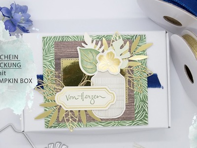 Gutschein verpacken | Paper Pumpkin Schachtel | Boho Indigo