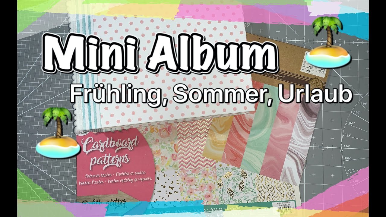 Mini Album Sommer.Frühling.Urlaub, Scrapbook basteln mit Papier, DIY