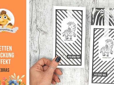 Servietten Ziehverpackung mit Stampin Up Zebras