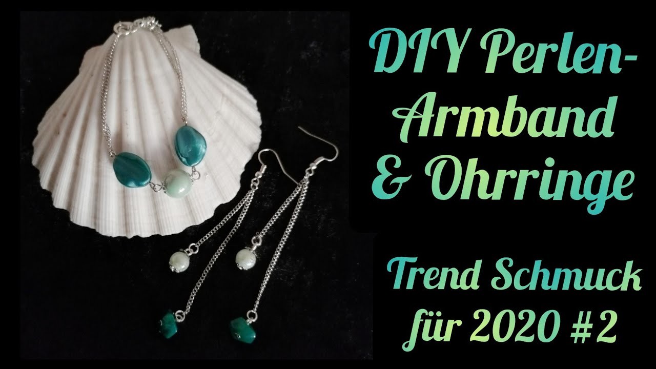 Tolles DIY Perlen-Armband und Ohrringen. Trend Schmuck für 2020 Teil 2. Tutorial zum selber machen