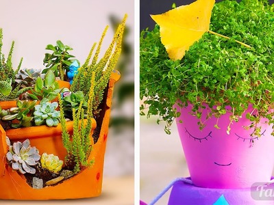 9 atemberaubende DIY-Blumentöpfe, die Sie ganz einfach selber anfertigen können | DIY-Ideen