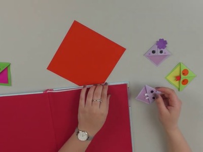 Basteln für zu Hause: Origami Lesezeichen