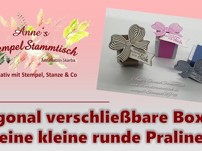 Diagonal verschließbare Box für eine Praline I Stampin'UP!® I Verpackungen I Verziert mit Liebe