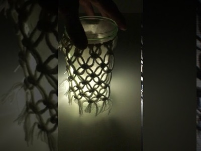 DIY Makramee Leuchtdeko Foto Transfer. Porzellanstift