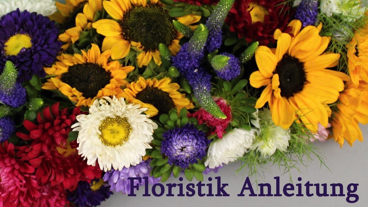 Floristik Anleitung Steckschale ❁ Blumenfries mit Gartenblumen ❁ Deko Ideen mit Flora-Shop